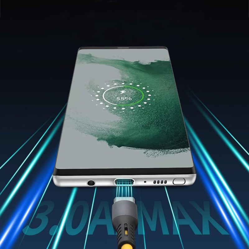 Smays كابل شاحن سيارة USB A إلى USB C، سلك شحن قابل للسحب ومجعد لـ iPhone 16 15 Pro/Max/Plus، Samsung Galaxy S25/S24/S23، Google Pixel، CarPlay، Android Auto - أصفر، 5 أقدام - Image 2