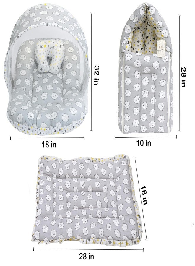 Infantbond Baby All Season Use Hospital Essential Combo for New Born | Gift Pack | Baby Products | Maternity Essentials | Bedding Set (60 Items)(0-6 Months) (Grey Ship) - Image 4