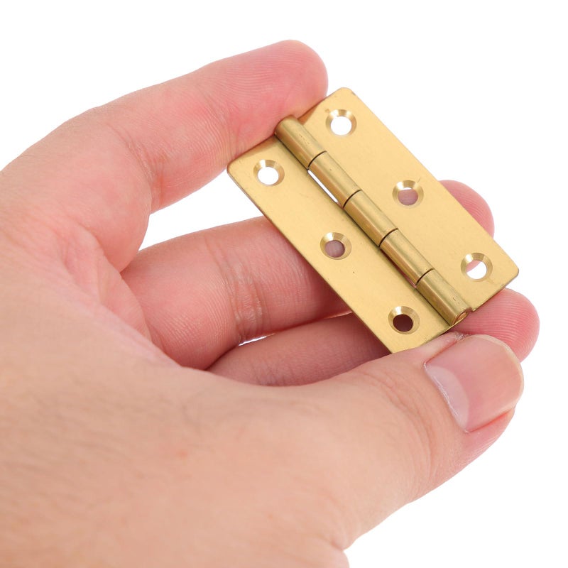 Copper Piano Hinges 4Pcs 45x27mm 6 Hole Cabinet Butt Hinges for Jewelry Box Tool Box Cabinet Door - Image 5