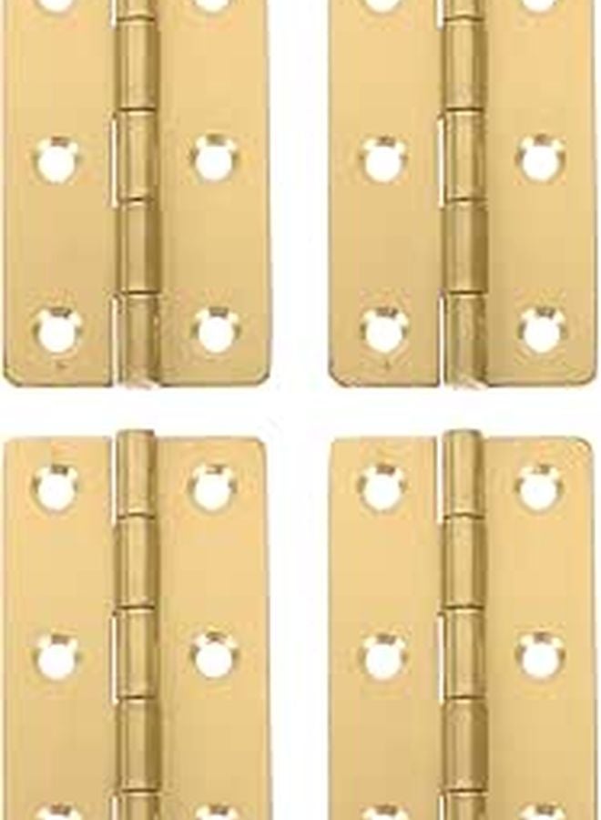 Copper Piano Hinges 4Pcs 45x27mm 6 Hole Cabinet Butt Hinges for Jewelry Box Tool Box Cabinet Door - Image 1