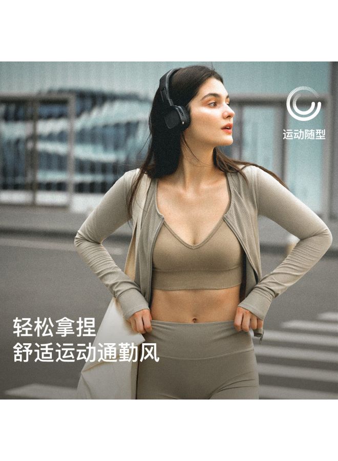 ubras Slim-Fit Solid Color Sports Long Sleeve Cardigan, Breathable Versatile Running Jacket Base Layer Women'S Top - Image 2