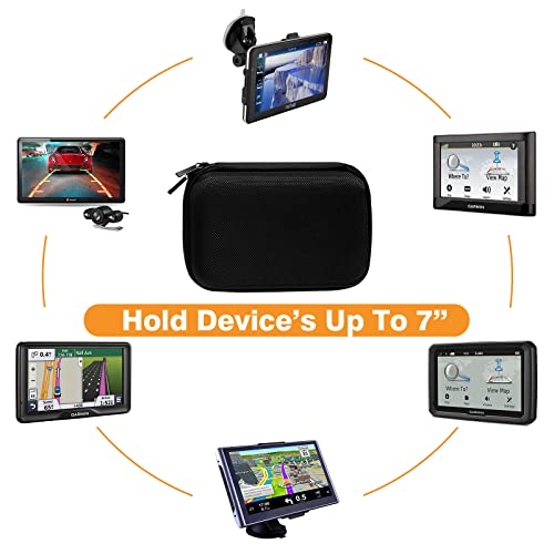 MoKo 7-Inch GPS Carrying Case, Portable Hard Shell Protective Pouch Storage Bag for Car GPS Navigator Garmin/Tomtom/Magellan with 7" Display - Black - Image 2