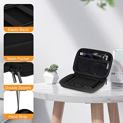 MoKo 7-Inch GPS Carrying Case, Portable Hard Shell Protective Pouch Storage Bag for Car GPS Navigator Garmin/Tomtom/Magellan with 7" Display - Black - Image 4