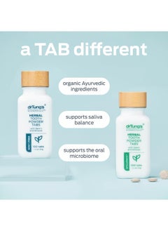 drTung's DrTung's Herbal Toothpaste Tablets - Fluoride Free Toothpaste Tabs, Travel Size Toothpowder Tabs, TSA Compliant, Toothpowder Tabs, Vegan, Non-GMO, Chewable Tablets - Mint-Free (100 Tabs)  - Image 4