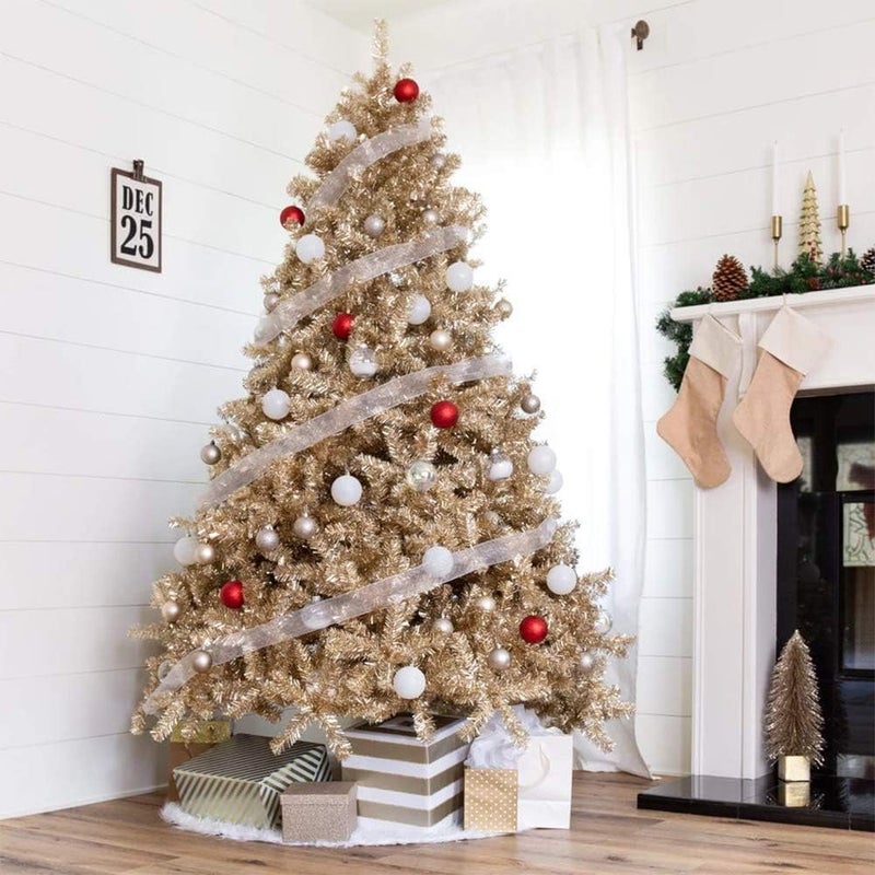 YEAHOME Christmas Tree Skirt, 48 Inch White Soft Faux Fur Tree Skirts Plush Christmas Decorations, White Ornaments Christmas Tree Skirts Xmas Decorations Indoor Holiday Party Decor - Image 5