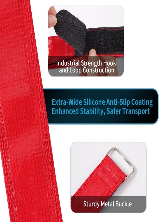 Trilancer Bike Rack Straps with Extra-Wide Silicone Anti-Slip Coating, 2-Pack Trilancer Adjustable Bike Wheel Stabilizer Strap with Hook and Loop for Car and Wall Mount, Transportation and Storage (66cmx 3.8cm) - Image 3