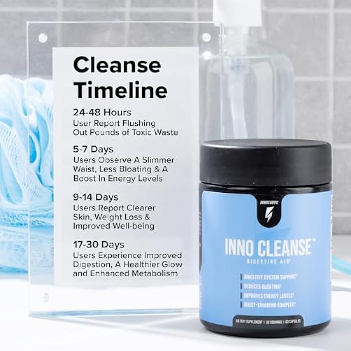 INNOSUPPS Inno Cleanse - Waist Trimming Complex | Digestive System Support & Aid | Reduced Bloating | Improves Energy Levels | Gluten Free, Vegan Friendly - Image 3