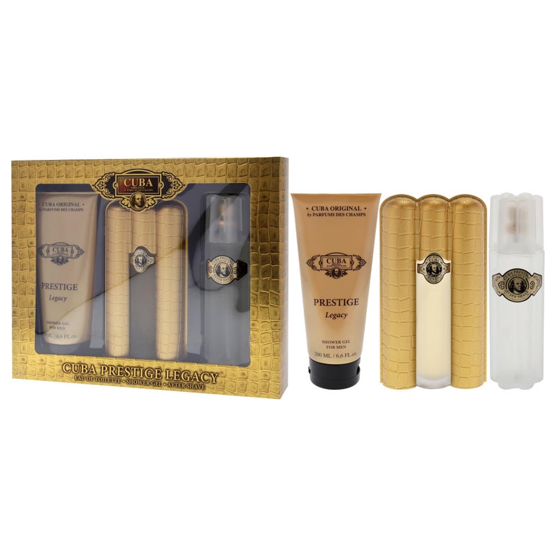Cuba Prestige Legacy for Men - 3 Pc Gift Set 3oz EDT Spray, 6.6oz Shower Gel, 3.3oz After Shave - Image 4