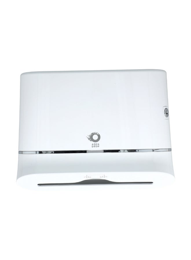 اكوا دروب موزع مناديل ورقية جداري أبيض  13 x 9.5 x 29.8 سم HSD-E6002-WH - Image 1