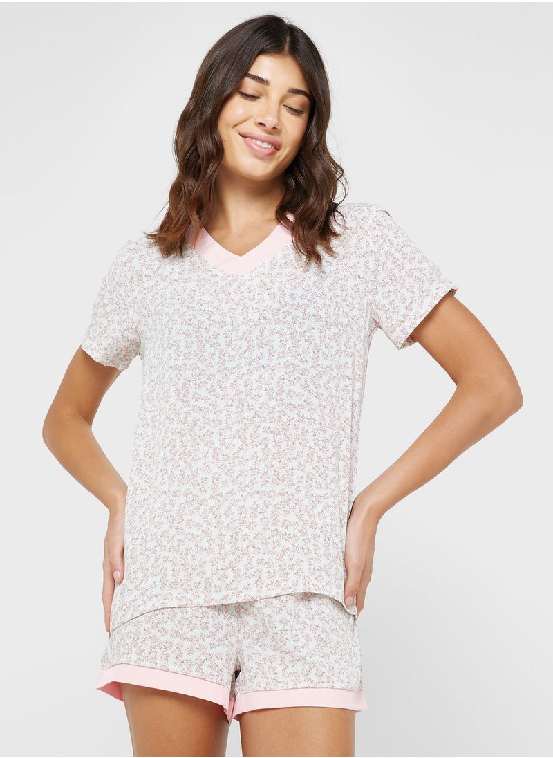 Ginger - Dirsy Print Pyjama Short Sets - Image 1