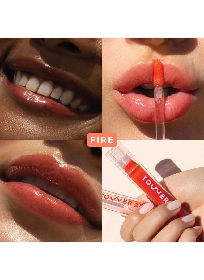 TOWER 28 ShineOn Lip Jelly, XOXO | Non-Sticky, Vegan Lip Gloss in Sheer Pink | Moisturizing Apricot and Raspberry Seed Oil | Clean, Cruelty Free  - Image 2