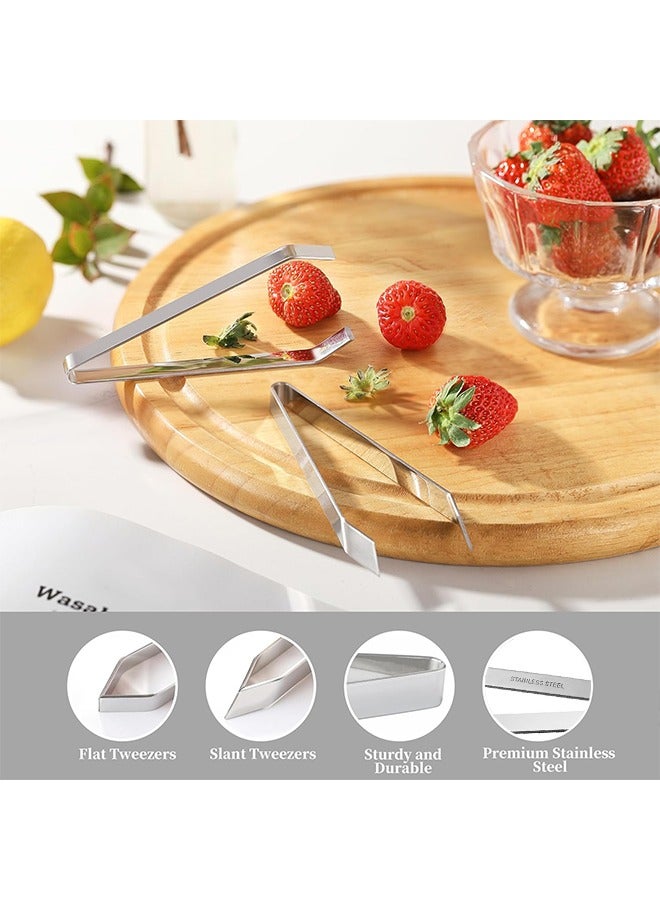 ملقط عظمة السمك، ملقط من الفولاذ المقاوم للصدأ ملقط، أواني المطبخ الفضي للإزالة المهنية لعظام السمك وسحب ريش الدجاج، أداة إزالة شعر اللحم - Image 2