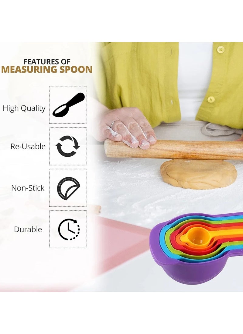 Generic - Plastic Measuring Spoon Set for Measuring Ingredients Multicolor - Image 1