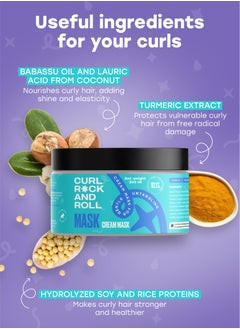 CURL ROCK AND ROLL Curl Rock and Roll Hair Mask & Detangler - Healthy Shine and Elasticity - Paraben-Free, Sulfate-Free, 300 ml  - Image 5