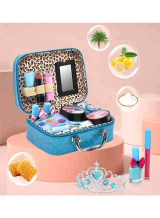 32PCS Kids Makeup Kit, Real Kids Makeup Set Washable Makeup Toys for Girls with Portable Makeup Box Including Lipstick, Eye Shadows and So On, Girls Toys for Girls Aged 5 6 7+ Year Old - view 2