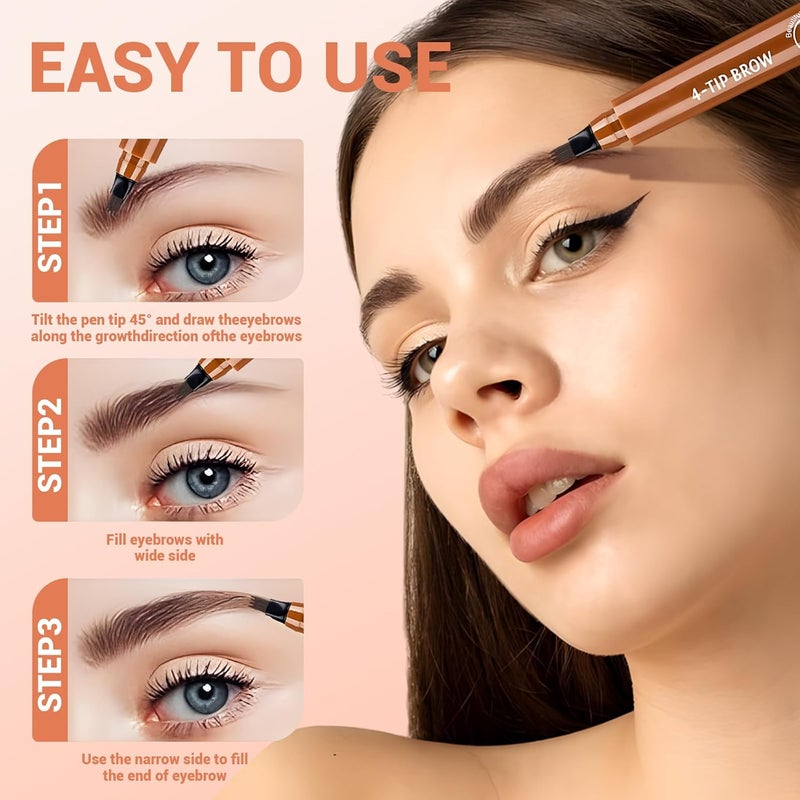 Upgraded simple practical design Microblading Eyebrow Pencil for Women,Upgrade Eyebrows Pencils with 4 Micro-Fork Tip,Magic Waterproof Eye-brow Pencil Tattoo Eye Brow Pen,Natural Eyebrow Pen for Men Women (5 Color) Wear resistant Periodic stock arrangement Stain resistant Globally trusted quality Economical varied design options All preference matching build Gulf market trial optimized design Globally selected raw material Dispersed regional warehouses Safe approved storage space Transit damage minimized design Global trendy simple build Periodic restock local Scheduled warehouse deliver Fixed & portable compatible Strong durable raw material All user affordable trusted quality Indoor outdoor use Elegant practical design Wide use compliant quality Water rust proof Low wear optimized design Long use oriented quality Upgraded simple practical design - Image 5