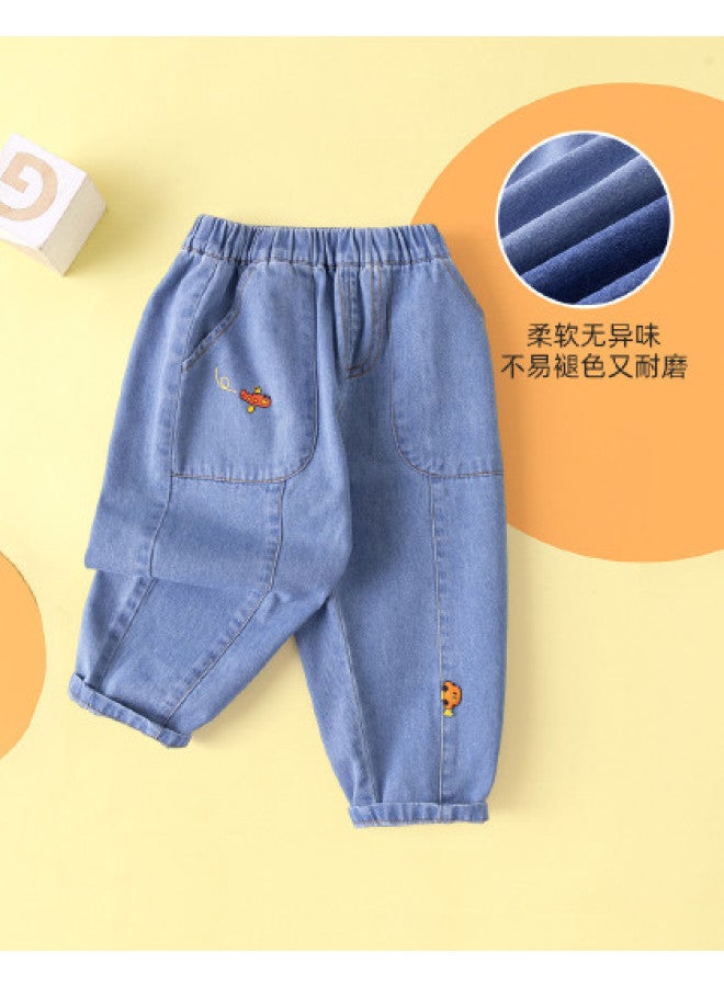 Doodle Home boys' Jeans Autumn Kids Pants Stylish Girls' Fall Outfits Baby Casual Pants Children's Wear - Image 1