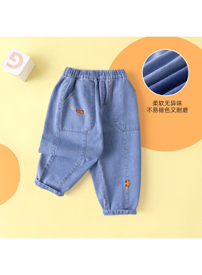 Doodle Home boys' Jeans Autumn Kids Pants Stylish Girls' Fall Outfits Baby Casual Pants Children's Wear - Image 2