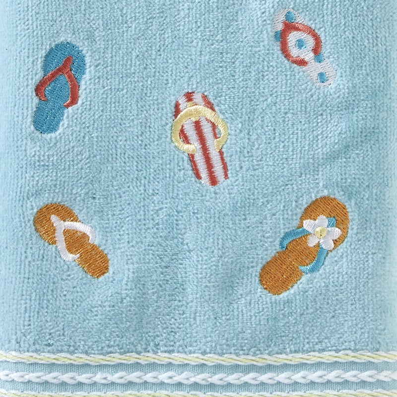 SKL Home Flips & Flops Hand Towel (2-Pack), Blue - Image 3
