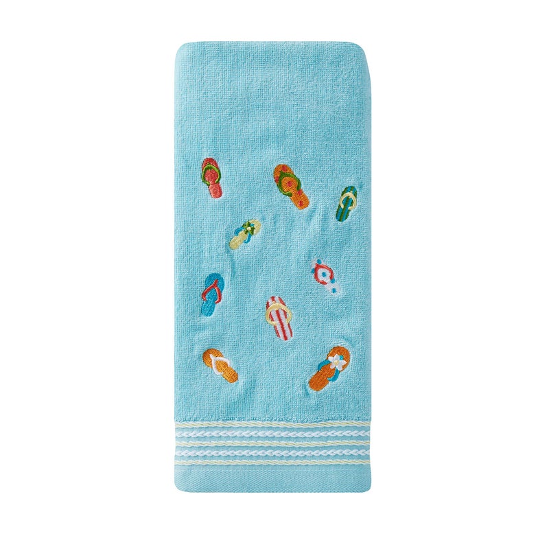 SKL Home Flips & Flops Hand Towel (2-Pack), Blue - Image 2