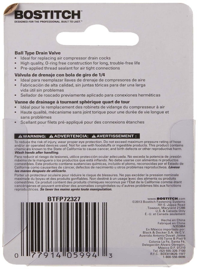 Bostitch BTFP72327 Ball Type Drain Valve - Image 3