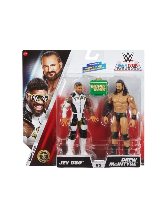 WWE Main Event Showdown Jey Uso vs Drew McIntyre 2-Pack (15.24 cm) - Image 1