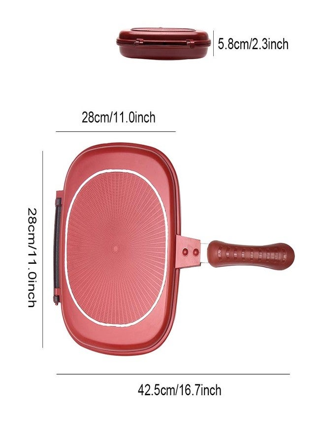 CfoPiryx Square Double Sided Frying Pan, Kitchen Non-stick Baking Pancake Pan Omelette Trays, Indoor/Outdoor Camping Sandwich Toaster Grill, Cooks Toasties, Breakfast and More - Image 3