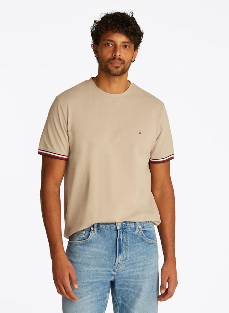 TOMMY HILFIGER Global Stripe Cuff T-Shirt - Image 1