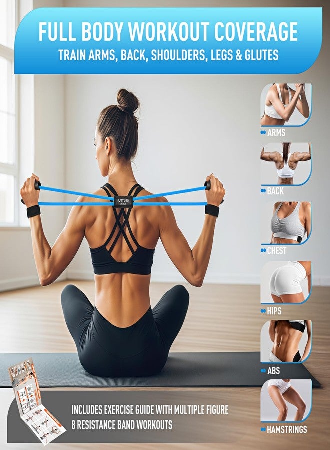 UZTUGG Figure 8 Fitness Resistance Bands with Handles - Exercise Bands Set of 3 for Arm and Shoulder Stretch, Physical Therapy, Yoga, Pilates, Rope 8 Word Elastic for Women and Men - Image 3