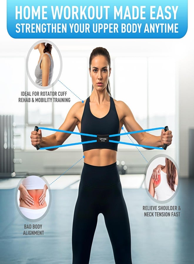 UZTUGG Figure 8 Fitness Resistance Bands with Handles - Exercise Bands Set of 3 for Arm and Shoulder Stretch, Physical Therapy, Yoga, Pilates, Rope 8 Word Elastic for Women and Men - Image 5