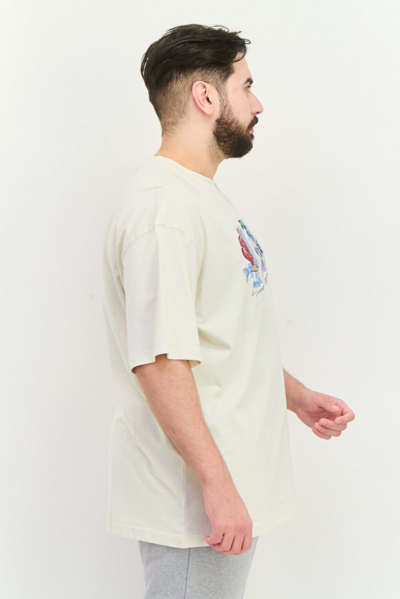 PUMA Men Sportswear Fit Short Sleeves Outdoor T-Shirt, Beige - Image 4