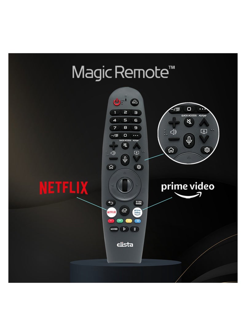Elista 65-Inch (165 cm) 4K UHD Smart LED TV, D65UHD4ELD, Bezel-Less A+ Display, Powered by WebOS, Magic Remote, ThinQ AI, Dolby Audio  - Image 4