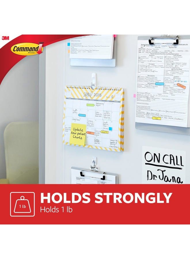 Command Small Utility Hooks, Damage Free Hanging Wall Hooks with Adhesive Strips, No Tools Wall Hooks for Hanging Organizational Items in Living Spaces, 24 White Hooks and 28 Command Strips - Image 3