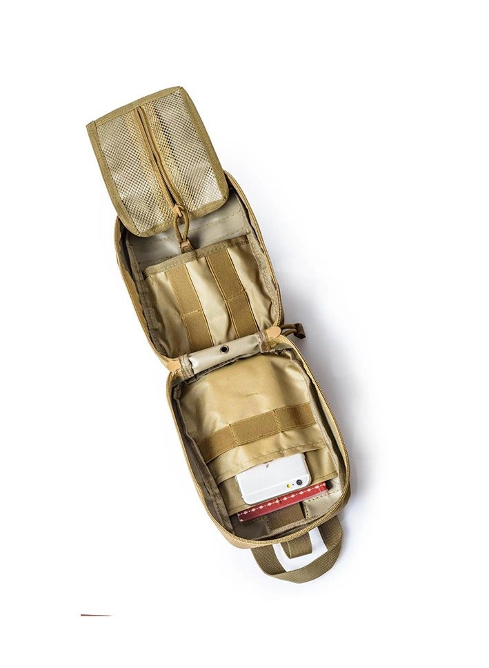 AROAQ حقيبة الإسعافات الأولية، كيس طبي تكتيكي، حقيبة إسعافات أولية خفيفة الوزن ومضادة للماء، حقيبة طبية، حقيبة طوارئ للبقاء للحياة للسفر والتنزه و حالة الطوارئ المنزلية، (تمويه CP) - Image 2