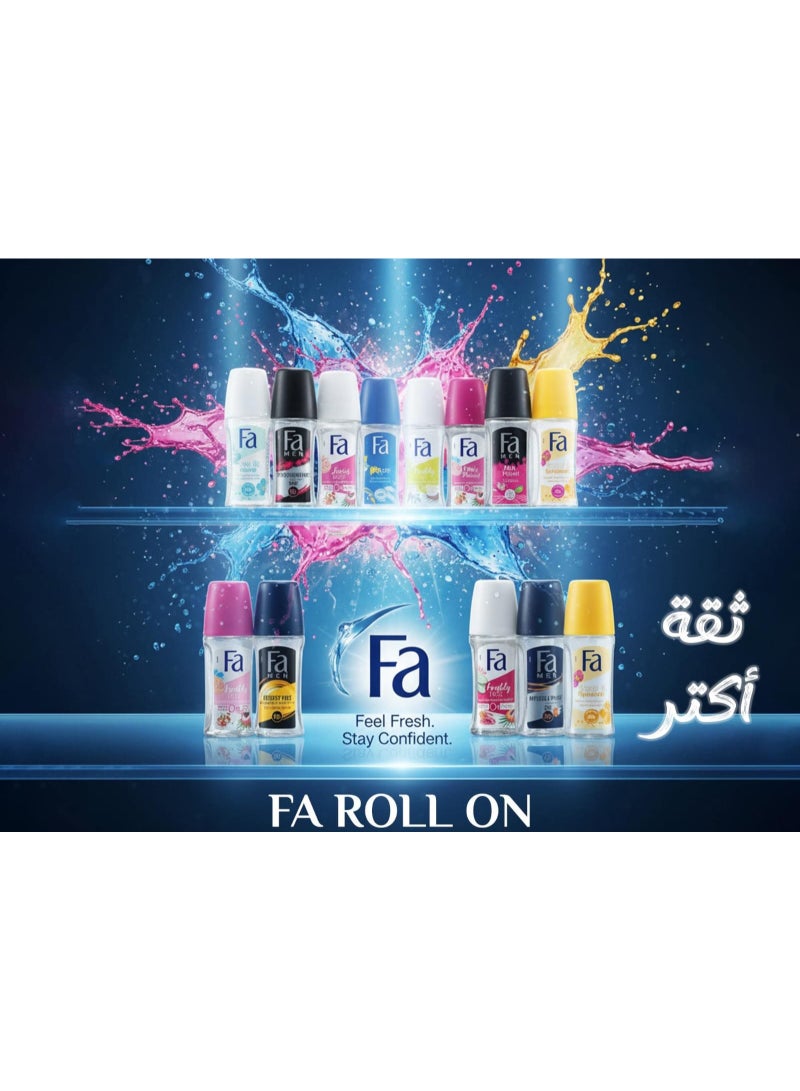 Fa Roll On Floral& Protect Deodorant   Roll On For Women 50ml - Image 2