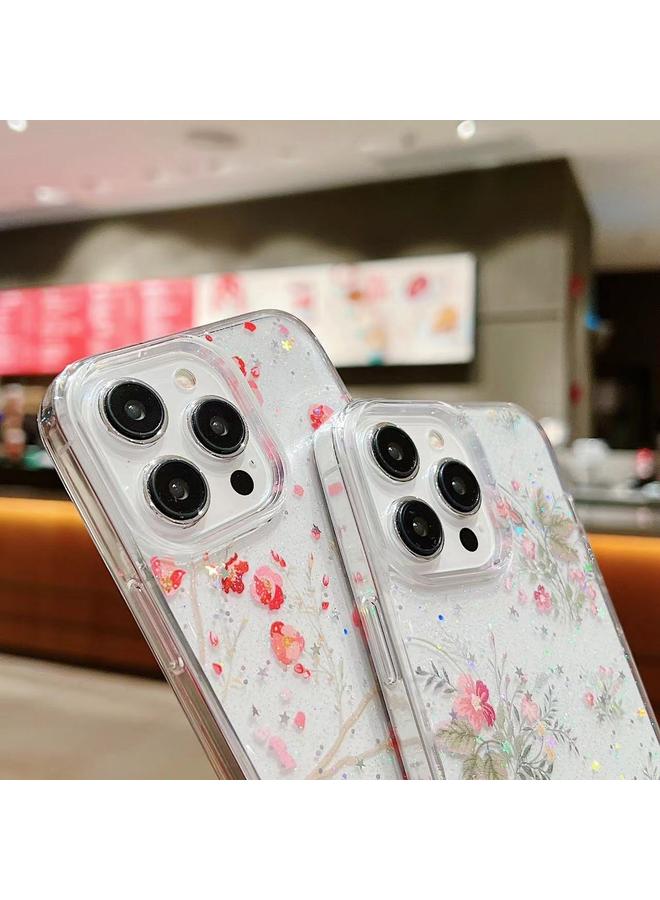 إيروريكس جراب لهاتف iPhone 14 Pro Max، جراب هاتف من مادة TPU الإيبوكسي بتصميم حديقة الربيع - Image 5