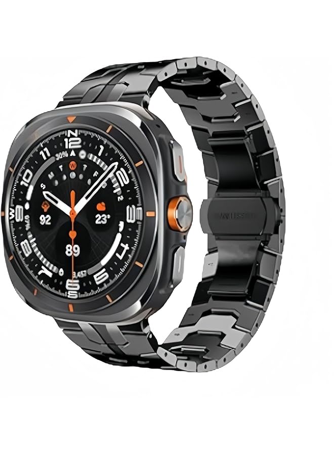 erorex Compatible With 2024 Samsung Galaxy Watch 7 Ultra Band 47Mm Robust Men Stainless Steel Replacement Link Metal Bracelet - Image 1