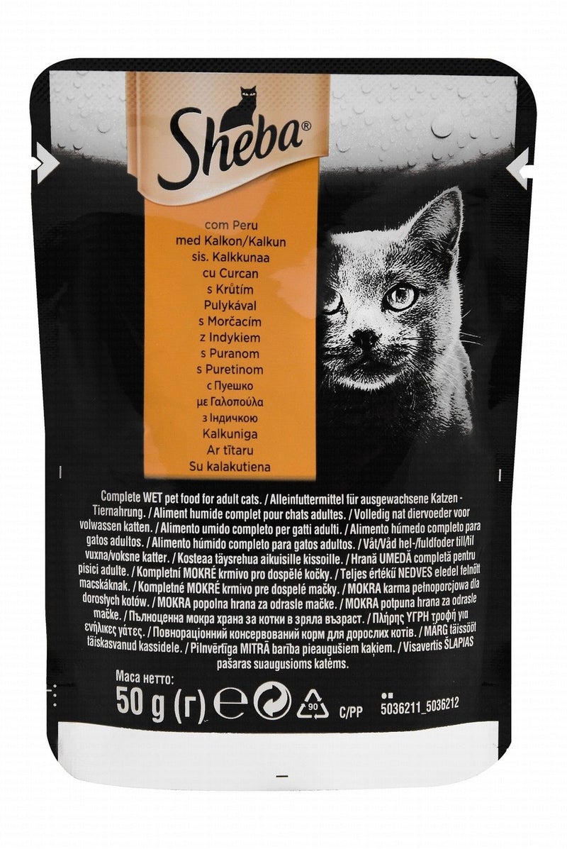 Sheba Wet Cat Food with Turkey for Adult Cats - 50 gr - Image 2