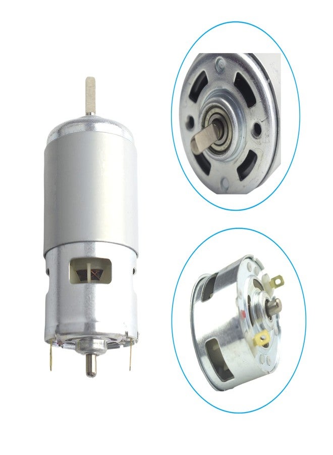 CONQUERALL 775 Motor 6000-12000RPM Double Ball Bearing High Speed High Torque D Long Axis DC Micro Motor with Bracket - Image 3