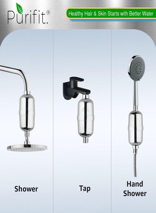 Purifit Hard Water Tap & Shower Filter for Bathroom Version 2 | Anti Hair Fall, Dry Skin & Frizz Control | Chlorine Removal Water Filter | Universal Fit - Image 5