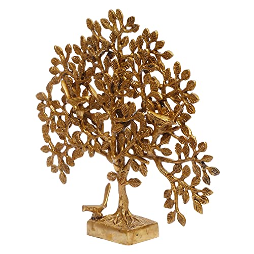 ARTVARKO Brass Tree of Life Sucess Birds Sitting on Tree's Branch Traditional Decorative Kalpavriksha Vastu Fengshui Decor Showpieces for Home Office Gift 12 Inch. - Image 4