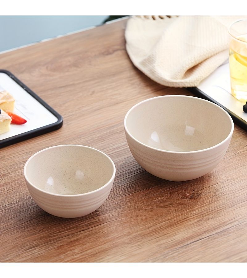 5 450ml Multicolor Plastic Bowls Unbreakable Stackable Space Saving Easy To Clean Dishwasher Safe Microwaveable Round Oat Salad Pasta Soup Dinnerware - Image 4