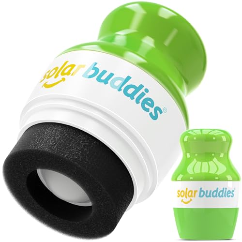 Solar Buddies Sunscreen Applicator - Single Full Green - Refillable Roll on Sponge Sunscreen, Suncream & Lotion Applicator For Kids, Adults & Families - Holds 3.4fl oz, Perfect Size for Travel - Image 1