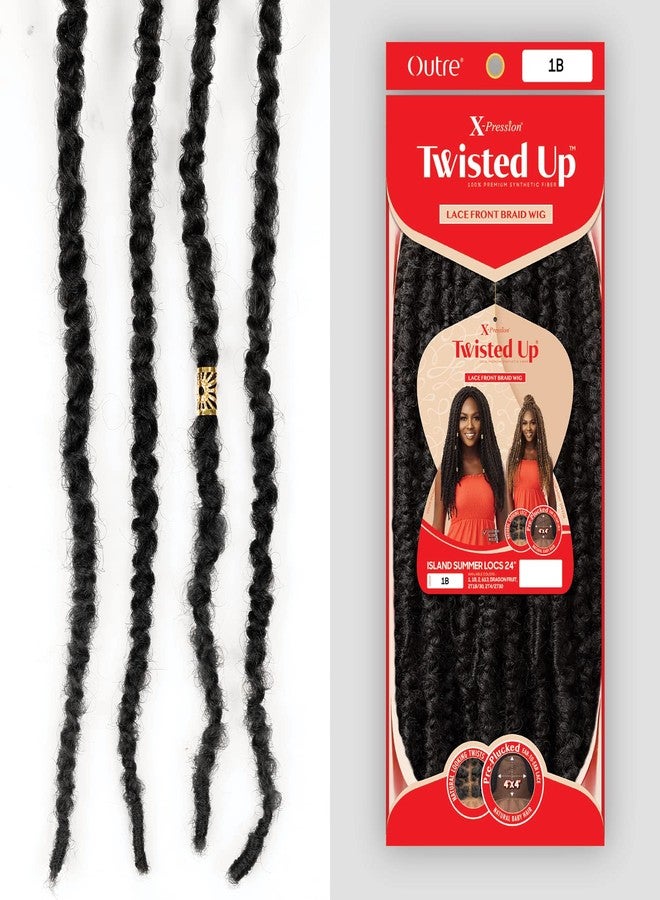 x-pression Outre Twisted Up Lace Front 4X4 Braid Wig Island Locs 24" (2) - Image 3