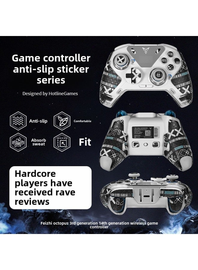 For Feizhi Octopus 3 Handle Anti-slip Sticker Octopus 4 Game Grip Handle Protective Cover Sweat-absorbent Sticker-Color:[button + Handle] Octopus 4/3 Kuromi Print - Image 5