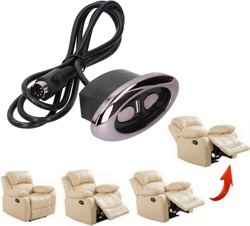Protective coating Yinhing Lift Chair Remote Replacement, 2 Button 5 Pin Recliner Replacement Parts Recliner Lift Chair with Copper Wire and PVC Cover and ABS Shell Material High strength upgraded material - Image 5