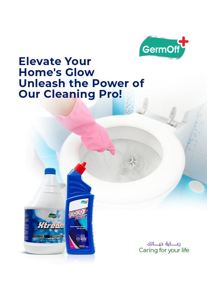 GermOff Bleach 1 Gallon + XXX Power Toilet cleaner 750ml - Image 3