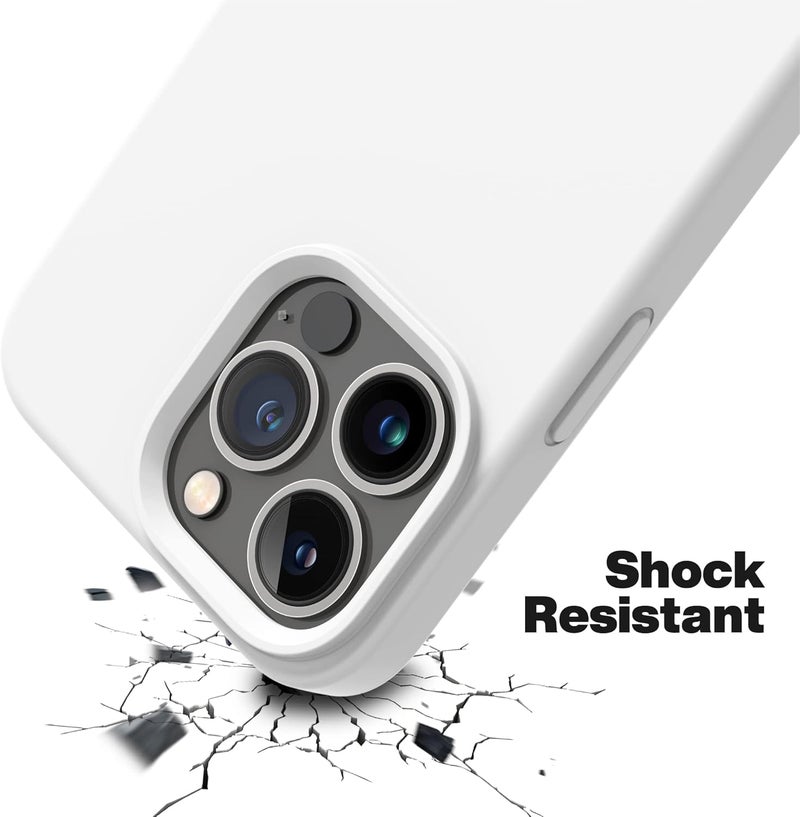 اوتوفلاي حافظة هاتف سيليكون مقاوم للصدمات رفيعة ونحيفة لـ iPhone 13 Pro Max 6.7 بوصة (أبيض) - Image 5
