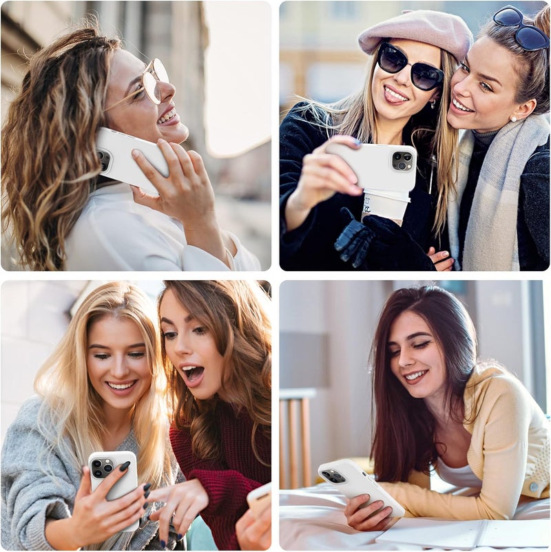 اوتوفلاي حافظة هاتف سيليكون مقاوم للصدمات رفيعة ونحيفة لـ iPhone 13 Pro Max 6.7 بوصة (أبيض) - Image 3