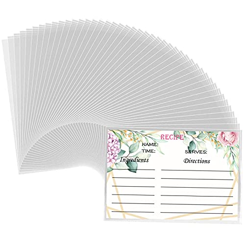 tutata 4x6 Inches Recipe Card Protectors, Recipe Card Covers, Set of 100 - Image 1